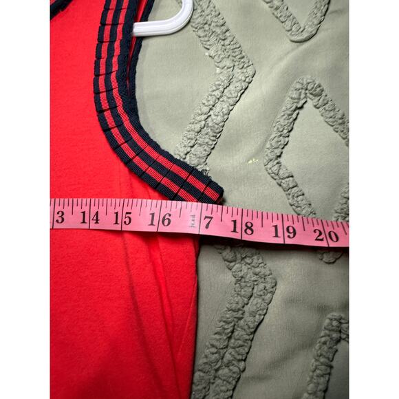 Talbots red embroidered trim tank top womens medium preppy classic minimalist - Picture 5 of 7